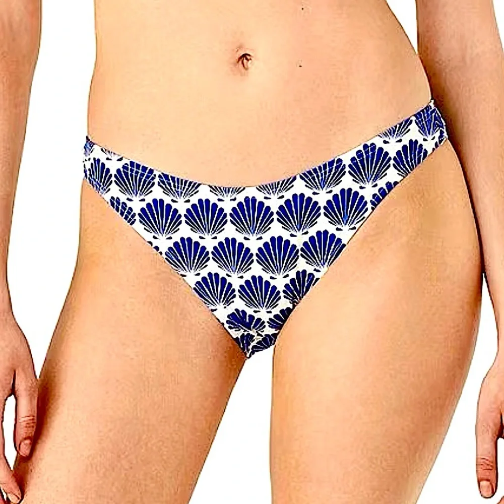 - Kate Spade L Hi Leg Cheeky Blueberry Shell Bikini Bottom! NEW!